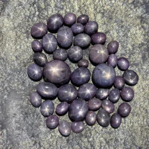 Natural star ruby gemstone with visible six-rayed star asterism red precious stone